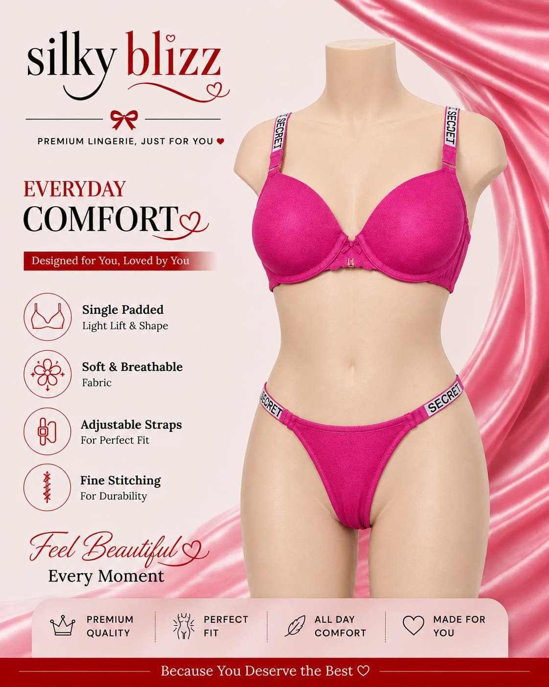 Light Padded Bra – Soft, Supportive & Stylish