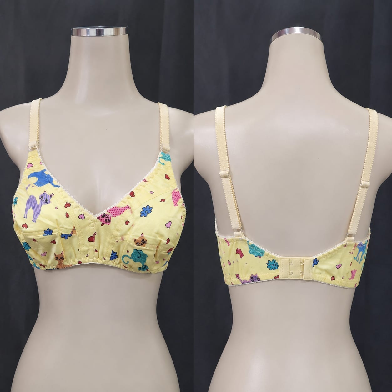Floral Cotton Non-Padded Bra – Soft, Breathable & Everyday Comfort
