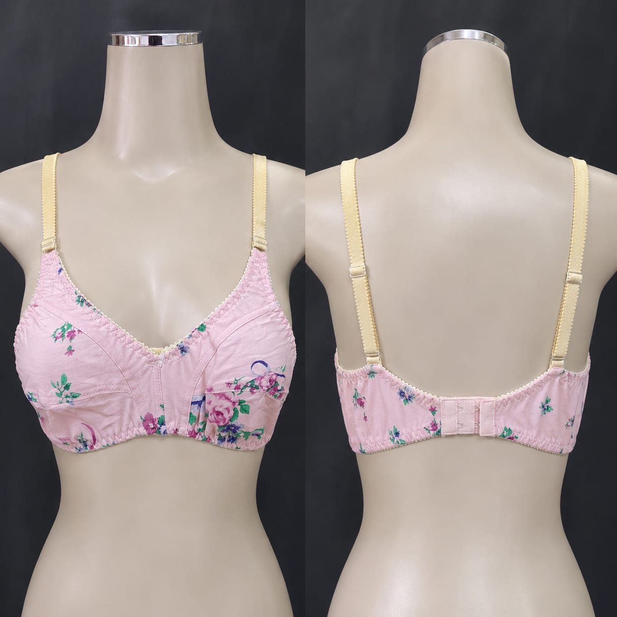 Floral Cotton Non-Padded Bra – Soft, Breathable & Everyday Comfort
